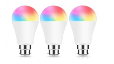 Smart B22 7W RGBW Light Bulbs (3 Pack)