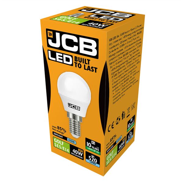 JCB 6W E14 Golf LED - 40W Replacement - 520lm - 6500K - Non Dimmable