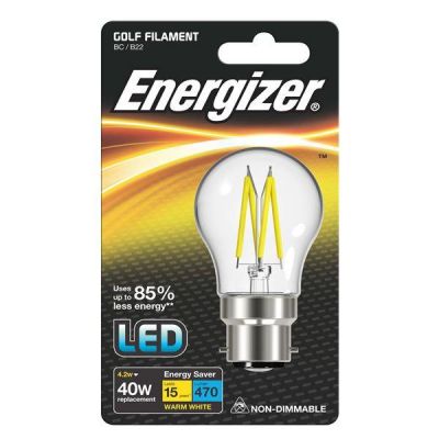 Energizer Filament Led Golf 470LM 4W B22 (BC) Warm White