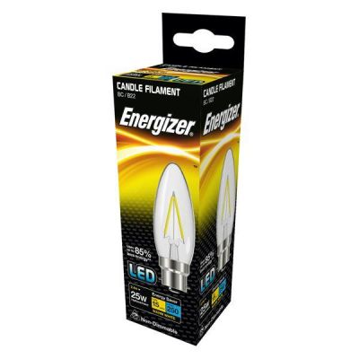 Energizer Filament Led Candle 250lM 2.4W B22 (BC) Warm White