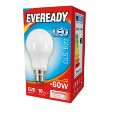 Eveready Led GLS 806LM B22 (ES) Cool White, PACK OF 5
