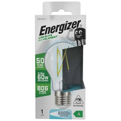 Energizer A Rated LED Elite GLS E27 Filament 806lm 3.8W 6500K (Daylight) S29629