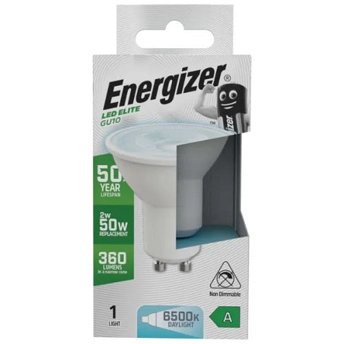 Energizer A Rated LED Elite GU10 360lm 2W 6500K (Daylight) S29644