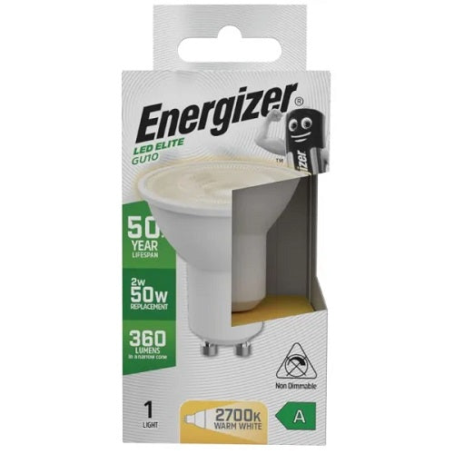 Energizer A Rated LED Elite GU10 360lm 2W 2700K (Warm White) S29642