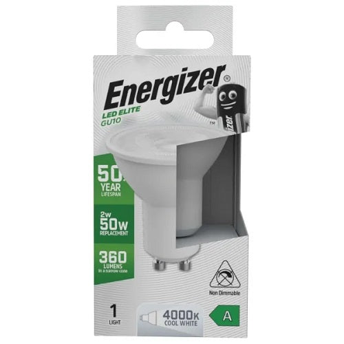 Energizer A Rated LED Elite GU10 360lm 2W 4000K (Cool White) S29643