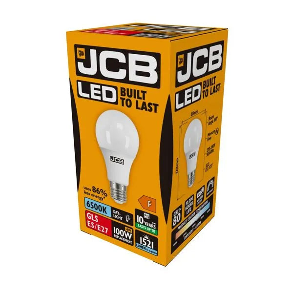 JCB 15W E27 GLS LED - 100W Replacement - 1560lm - 6500K - Non Dimmable