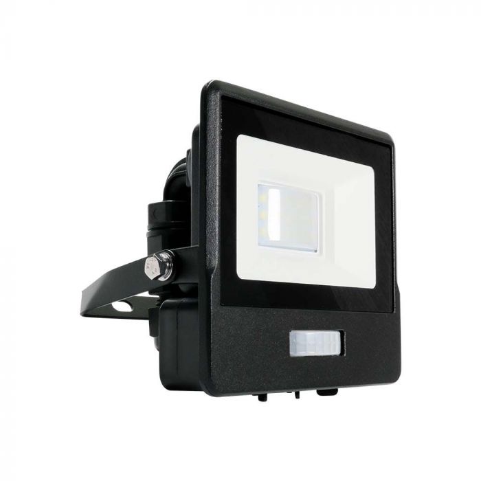 V-TAC 20-S 20W SMD Pir Sensor Floodlight With Samsung Chip Colorcode:4000k Black Body Grey Glass