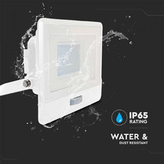 V-TAC -50-S 50W SMD Pir Sensor Floodlight With Samsung Chip Colorcode:4000K WHITE BODY WHITE GLASS