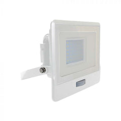 V-TAC 30-S 30W SMD PIR Sensor Floodlight With Samsung Chip Colorcode:4000K White Body White Glass