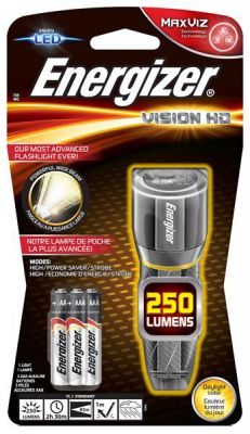 Energizer Led Vision Hd Metal Torch 270 Lumens +3AAA E300856400