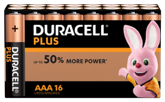 S8166 Duracell AAA Plus Power , Pack Of 16
