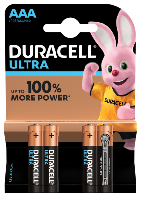 S5726 Duracell AAA Ultra Power, Pack Of 4
