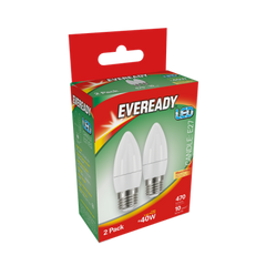 Eveready Led Candle 470LM OPAL E27 (ES) Warm White, Pack Of 4