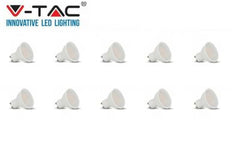 V-TAC 271 10W GU10 Led Plastic Spotlight-Milky Cover With Samsung Chip Colorcode:4000K 10PCS/Pack