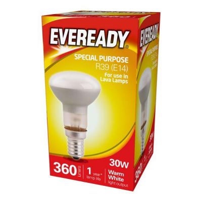 Eveready Halogen R39 Lava Lamp Reflector 30W 220-240V E14 (SES), Pack Of 5