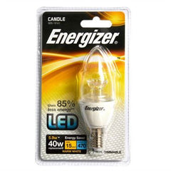 Energizer Led Candle 470LM 5.9W Clear E14 (SES) Warm White, Pack Of 5
