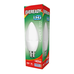 Eveready Led Candle 480LM OPAL B22 (BC) Daylight, Pack Of 5