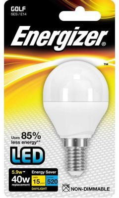 Energizer Led Golf 520LM 5.9W Opal E14 (SES) Daylight, Pack Of 5