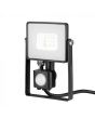 V-TAC -10-S 10W SMD Pir Sensor Floodlight With Samsung Chip Colorcode:6400K Black Body Grey Glass