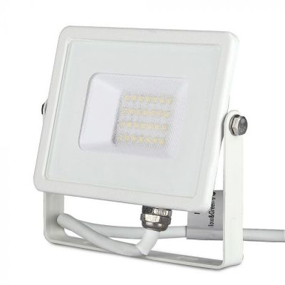 V-TAC-20 20W SMD Floodlight With Samsung Chip Colorcode:6400K White Body White Glass