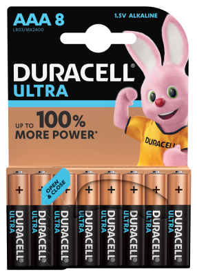 S5727 Duracell AAA Ultra Power, Pack Of 8