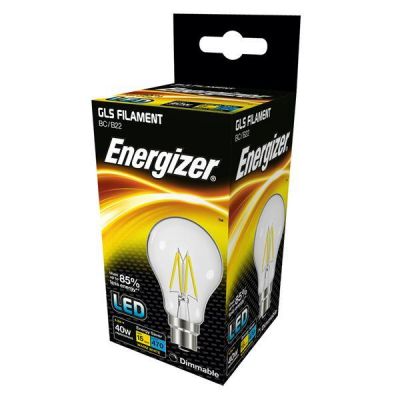 Energizer Filament Led GLS 470LM 4.5W B22 Warm White Dimmable