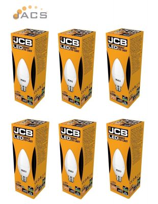 Jcb Led 6W Candle B22 470lm OPAL B22 6500k Cool White(6 PACK)