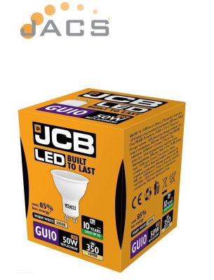 JCB LED 5W GU10 350lm 100° 3000k Warm White (10 PACK)