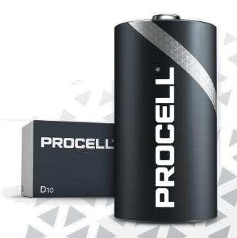 S3863 Duracell Procell D Size, Box Of 10 (Price Per Cell)