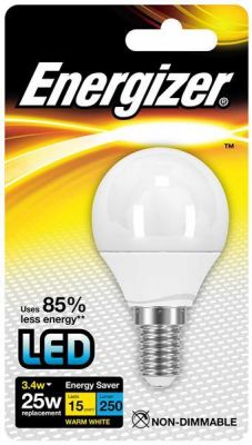 Energizer Led Golf 250LM 3W Opal E14 (SES) Warm White,Pack Of 5
