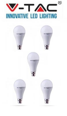 V-TAC 281 15W A65 Plastic Bulb With Samsung Chip Colorcode:6400K B22 5PCS/Pack