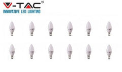 V-TAC 299 5.5W Plastic Candle Bulb With Samsung Chip Colorcode:3000K B15 12PCS/PACK