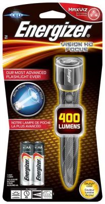Energizer Led Vision Hd Metal Torch + 2 x AA Batteries