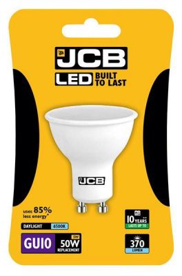 JCB LED GU10 370lm 100° 6500k, Pack Of 5
