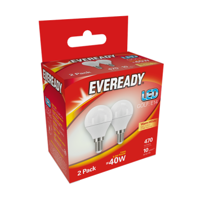 Eveready Led Golf 470LM OPAL E14 (SES) Warm White, Pack Of 4