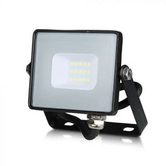 V-Tac 10-1 10w Smd Floodlight With Samsung Chip&Cable(1m) Colorcode:6400k Black Body Grey Glass