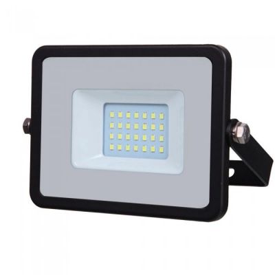 V-Tac 10-1 10w Smd Floodlight With Samsung Chip&Cable(1m) Colorcode:6400k Black Body Grey Glass
