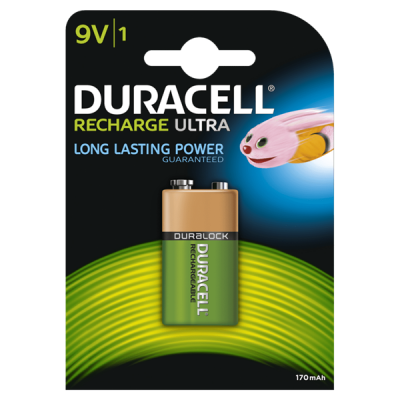 S3094 Duracell 9V 170mah Recharge Ultra, Pack Of 1
