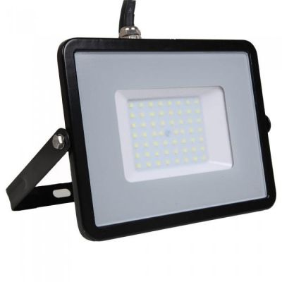 V-TAC 50-1 50W SMD Floodlight With Samsung Chip & Cable(1m) Colorcode:6400k Black Body