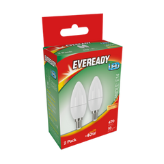 Eveready Led Candle 470LM OPAL E14 (SES) Warm White, Pack Of 4
