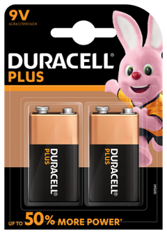 S3568 Duracell 9V Plus Power, Pack Of 2