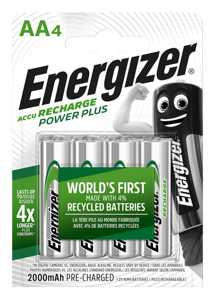 Energizer AA Batteries - Rechargeable - 4 Pack