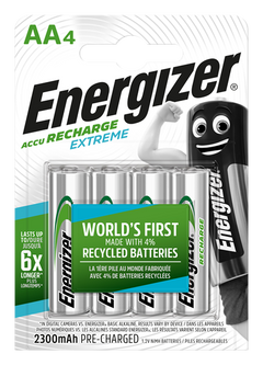 Energizer Extreme AA Batteries - Rechargeable - 4 Pack