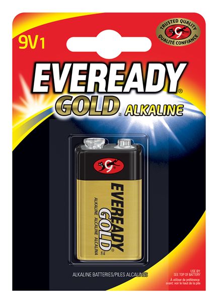 S11262 Eveready 9V / 6LR61 Alkaline Gold, Pack Of 1
