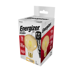 Energizer Filament Gold Led G80 5.5W E27 (ES) Warm White Dimmable, Pack Of 5