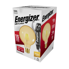 Energizer Filament Gold Led G95 470lM 5W E27 (ES) Warm White, Pack Of 4