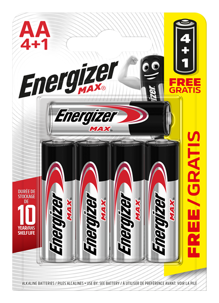 S15266 Energizer AA Max, Pack Of 4+1