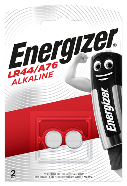 Energizer LR44 / A76 Button Cell Batteries Pack of 2