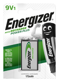 Energizer Power Plus 9V Battery - Rechargeable