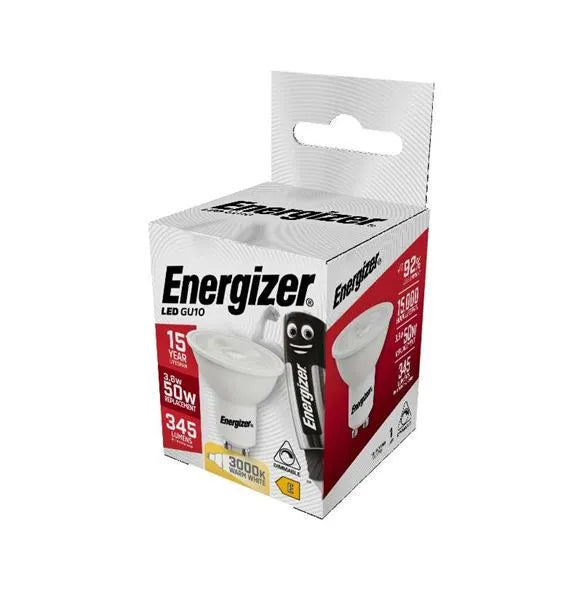 Energizer GU10 345LM 3.6w Warm White Dimmable, Pack Of 5